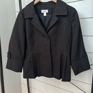 LOFT Textured Black Blazer